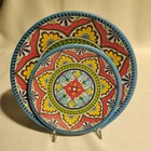 צלחות מלמין דגם מרוקו כחול