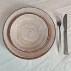 צלחות מלמין קרם אבן